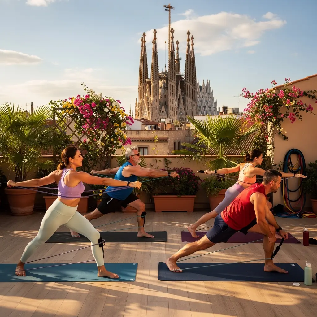 Una persona realizando una postura de yoga de resistencia, enfocándose en fortalecer los músculos del torso.